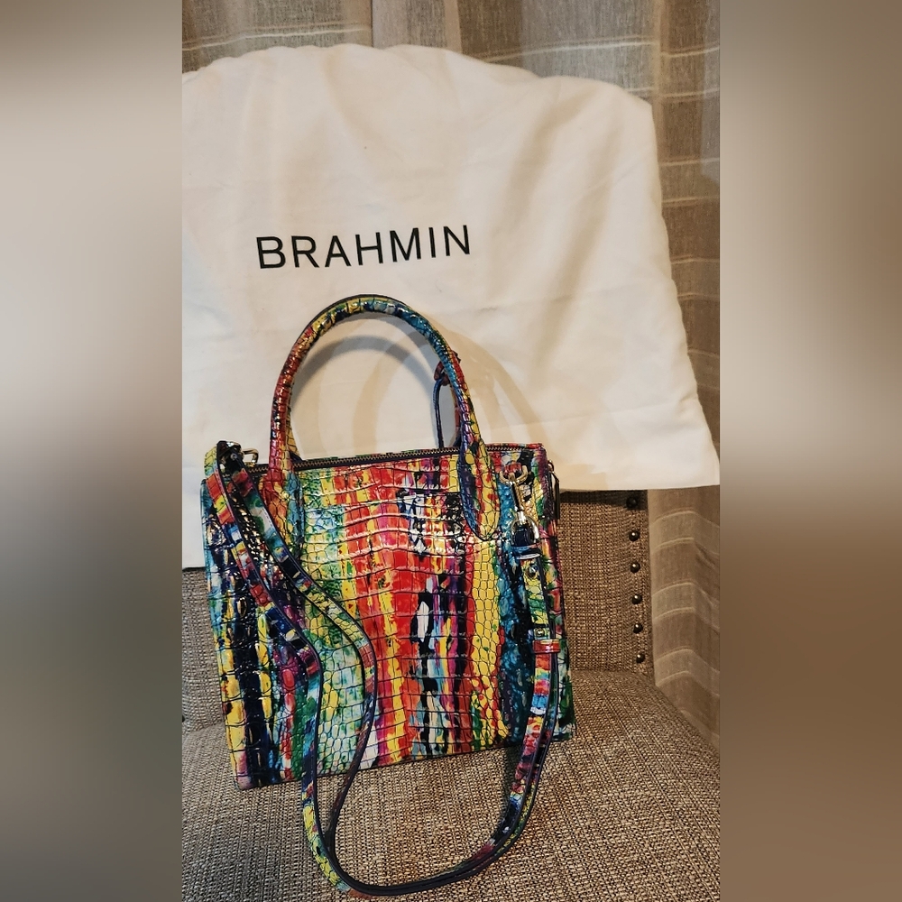 Brahmin Multicolor Croc-Embossed Women's Bag